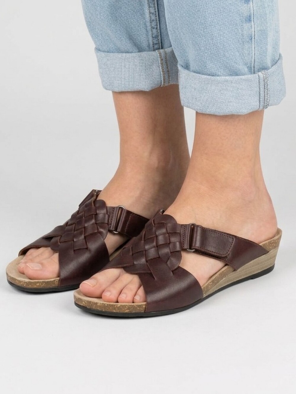 Rohde Women’s Braided Leather Comfort Sandals - Brown Size 40